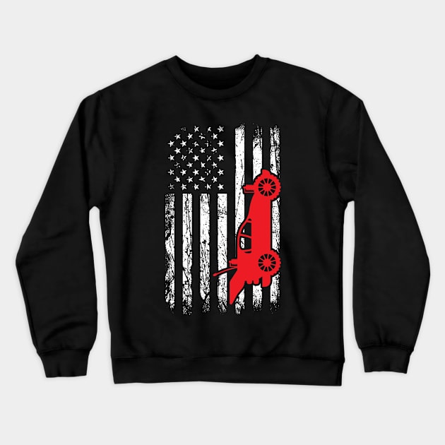 RC Car Lovers RC Racing American Flag Crewneck Sweatshirt by Wakzs3Arts